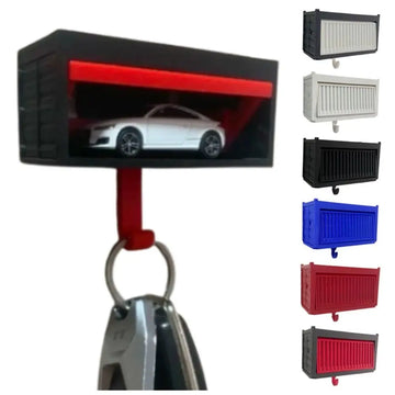 Car Garage Key Holder with Opening Door – Funny Wall Mount Key Rack📍