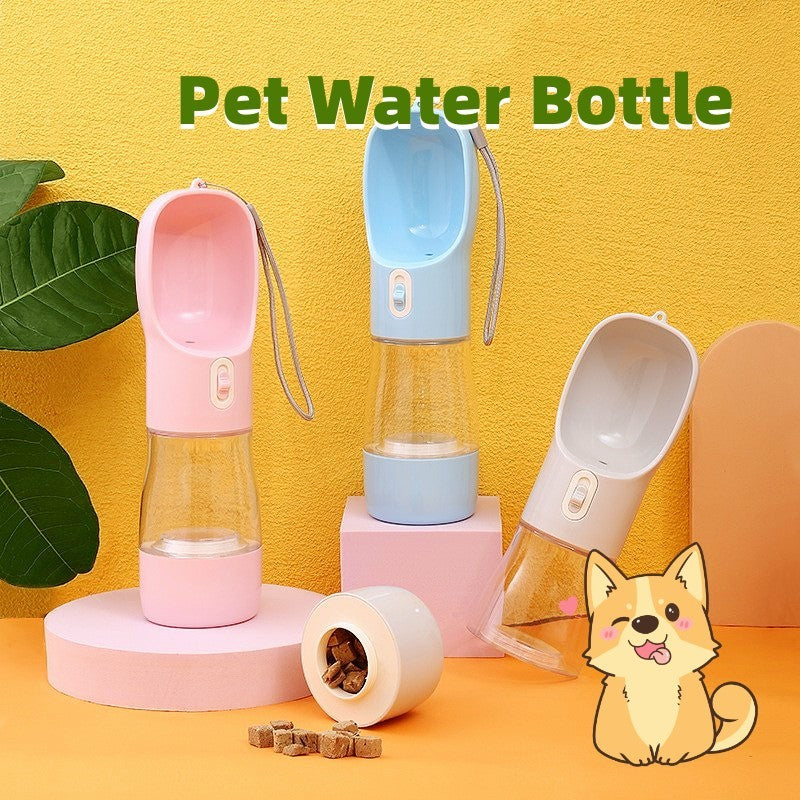 Portable Pet & Dog Water Bottle With Food Container