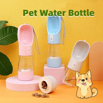 Portable Pet & Dog Water Bottle With Food Container