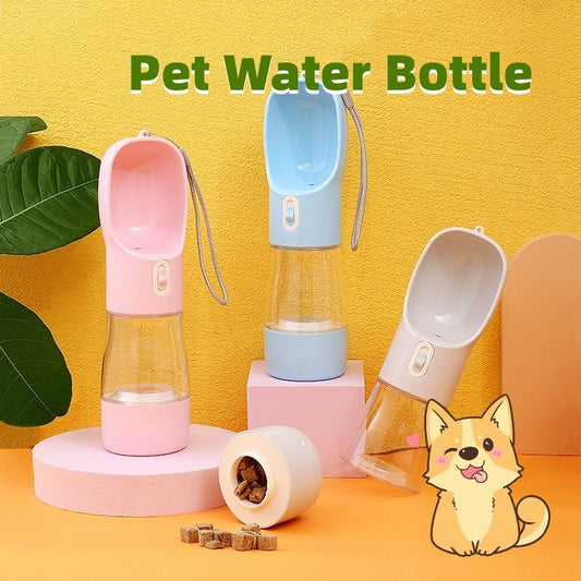 Portable Pet & Dog Water Bottle With Food Container